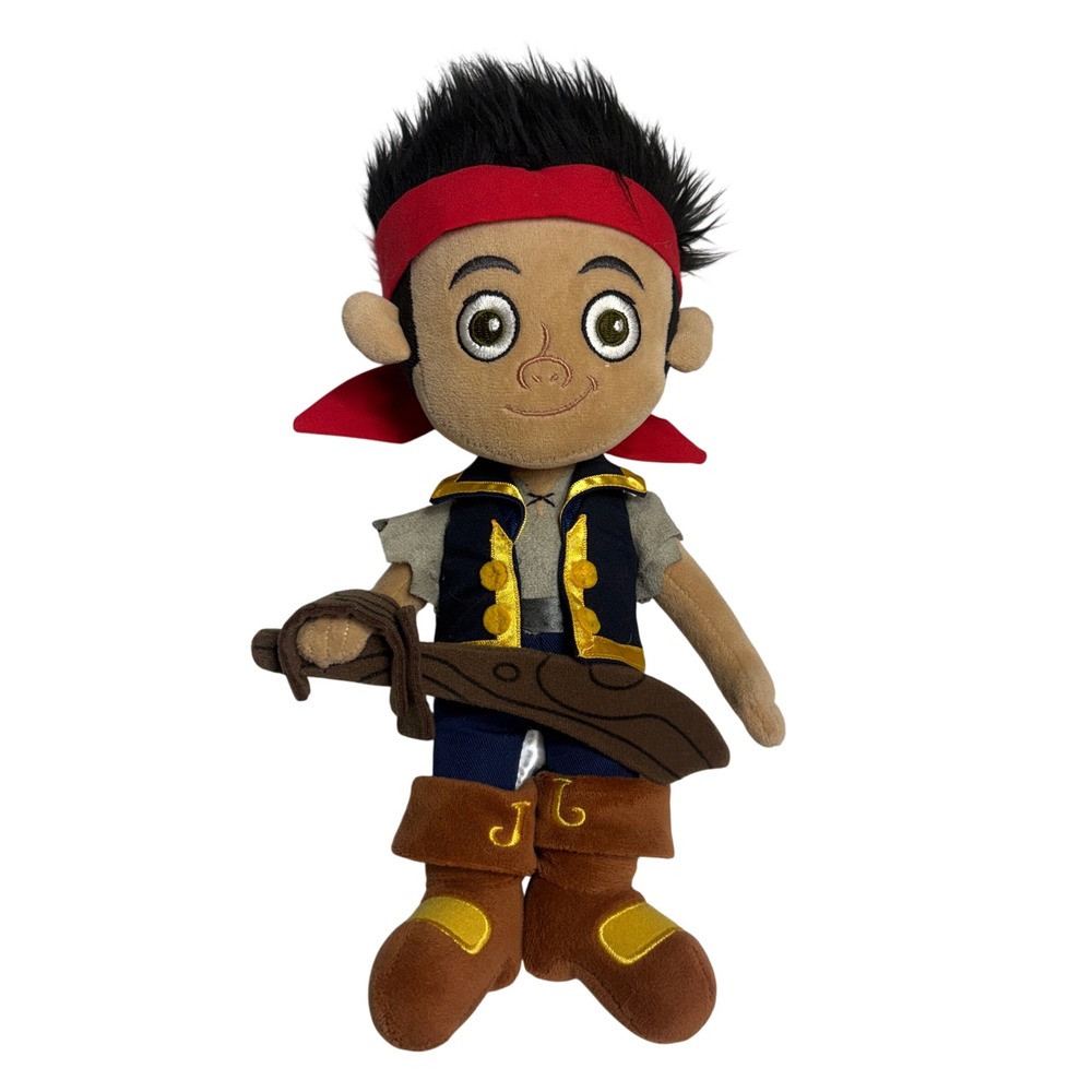 Disney Store Jake & the Never Land Pirates 14" Plush‎ Synthetic Hair Sword EUC